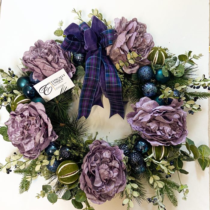 Artificial Flowers Purple Peony Wreath