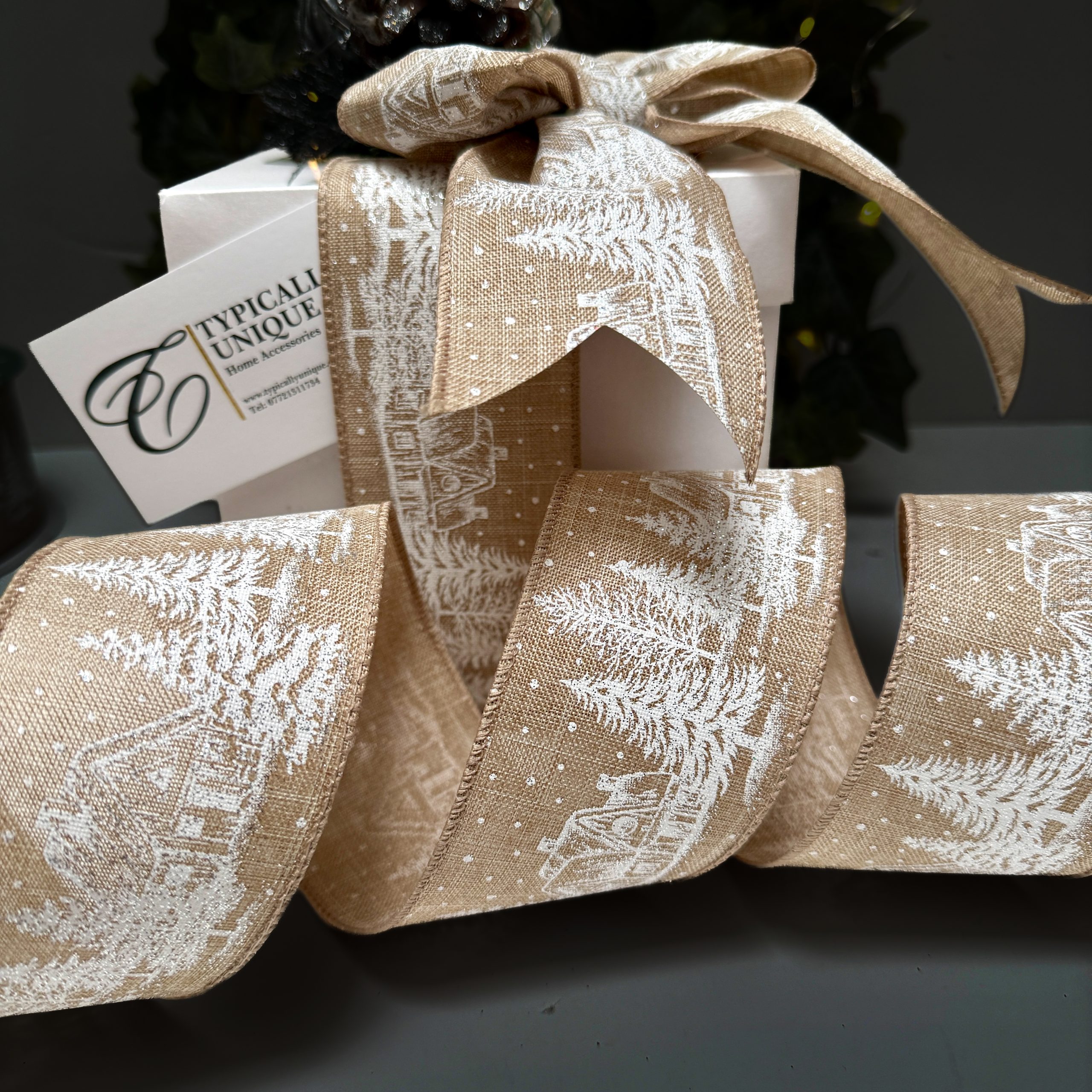Christmas Ribbon Wire Edged 'Woods' - Image 2