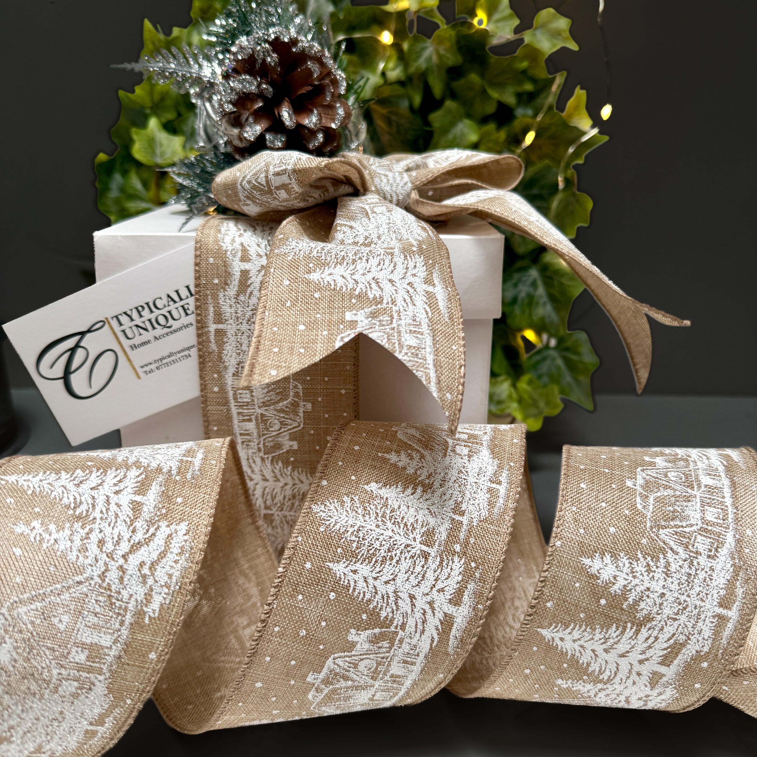 Christmas Ribbon Wire Edged 'Woods'